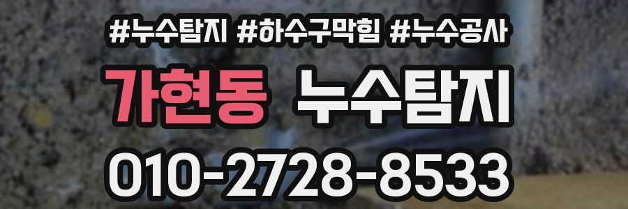 가현동 누수탐지업체