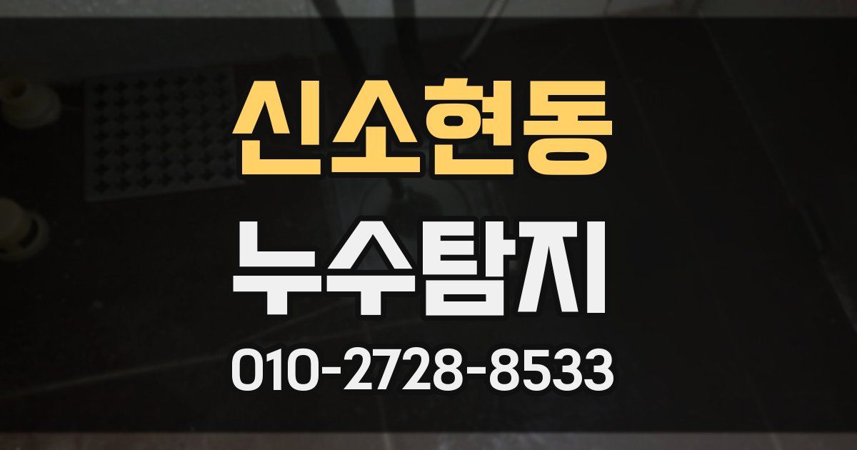 신소현동 누수공사