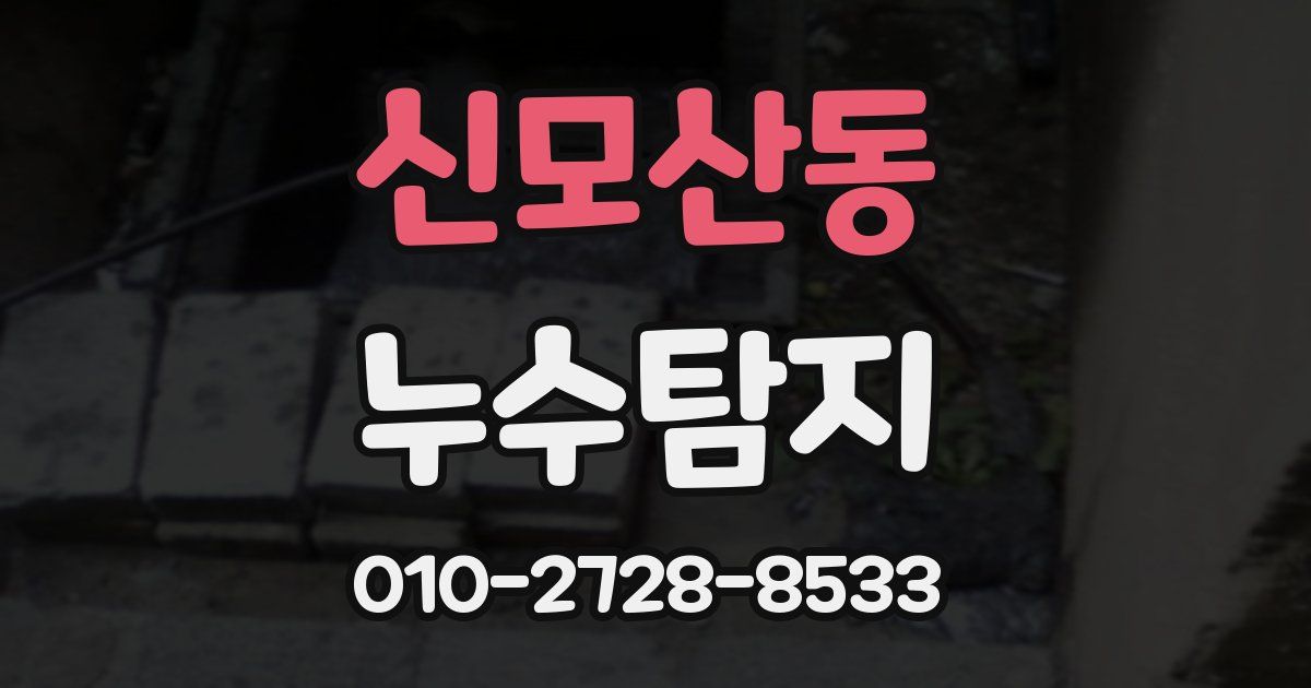 신모산동 누수공사