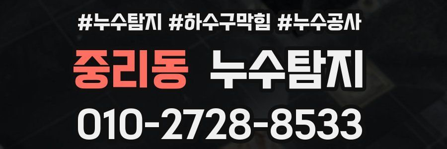 중리동 누수탐지업체