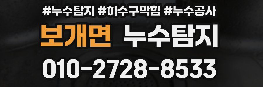 보개면 누수탐지업체