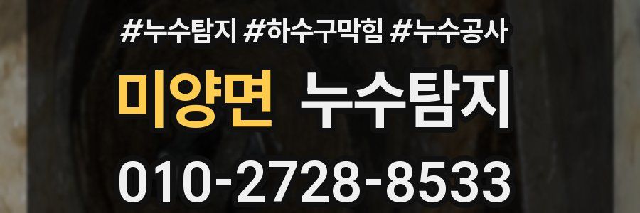 미양면 누수탐지업체