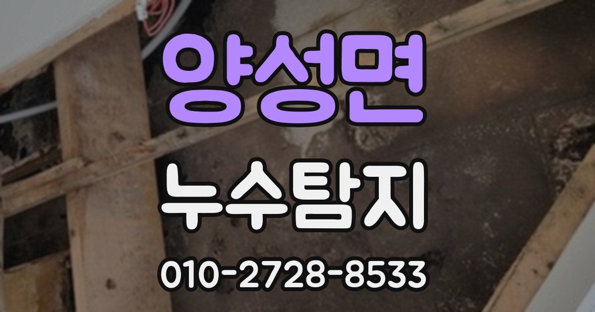 양성면 누수공사