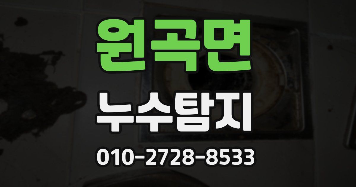 원곡면 누수공사