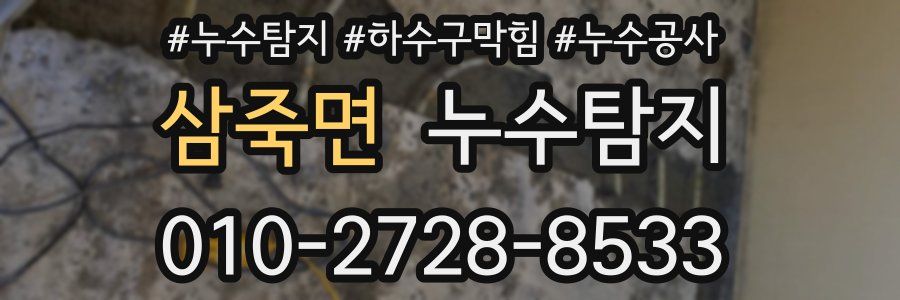 삼죽면 누수탐지업체