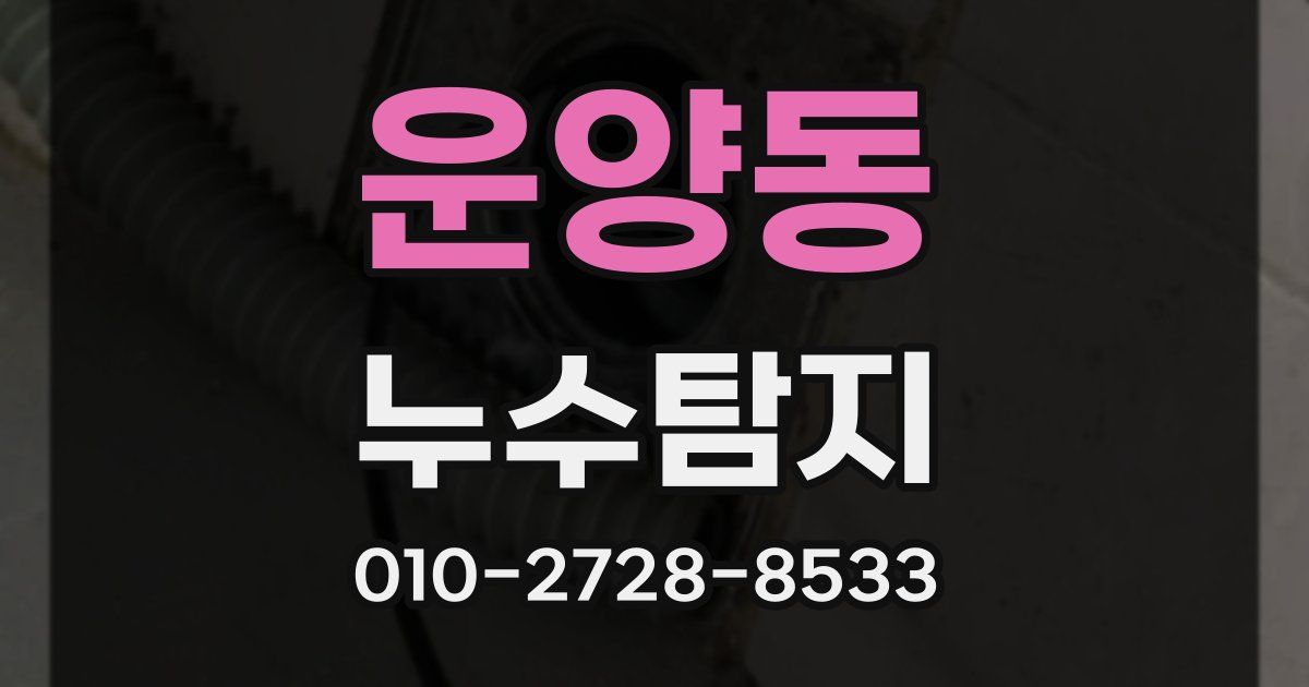 운양동 누수공사