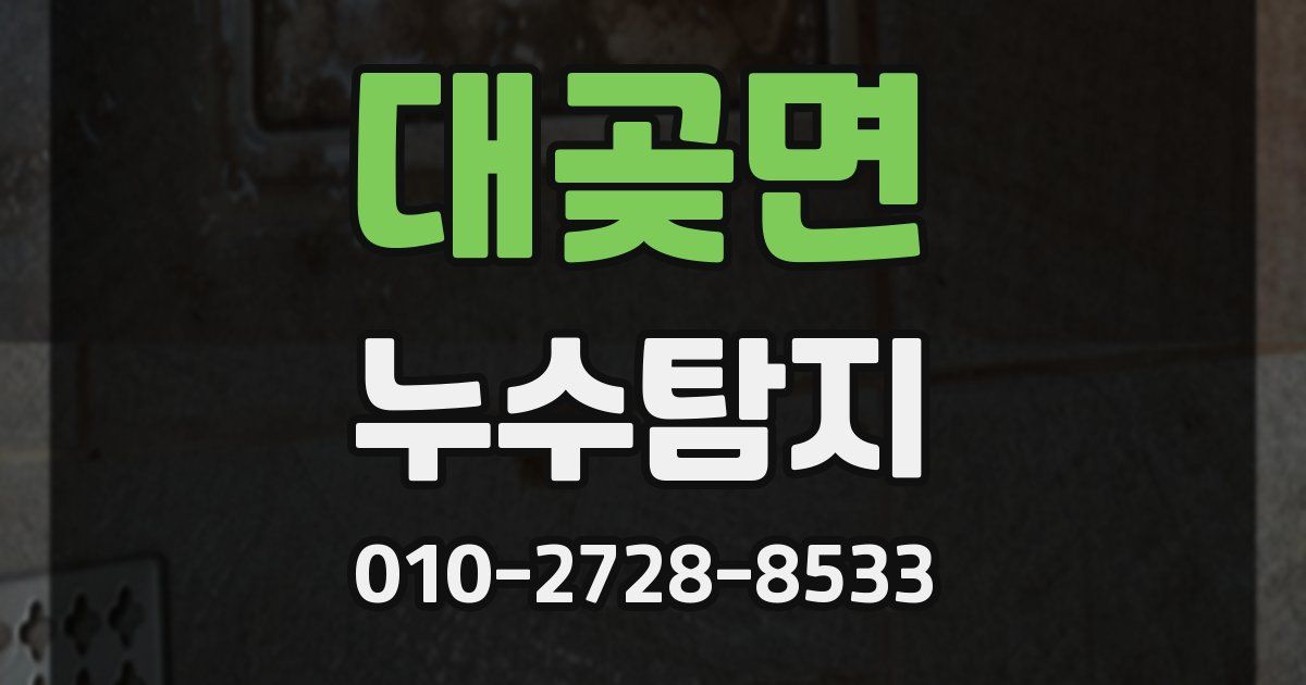 대곶면 누수공사