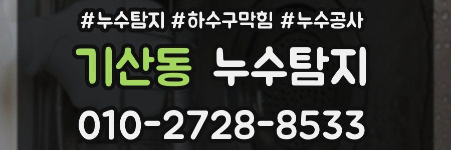 기산동 누수탐지업체