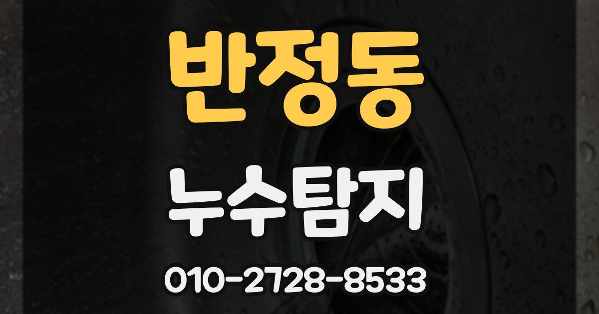 반정동 누수공사