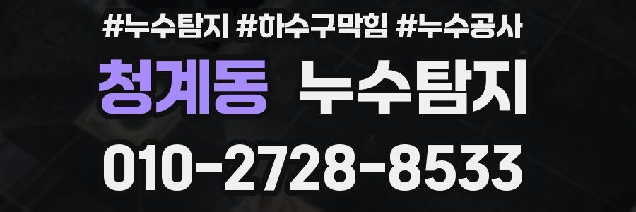 청계동 누수탐지업체