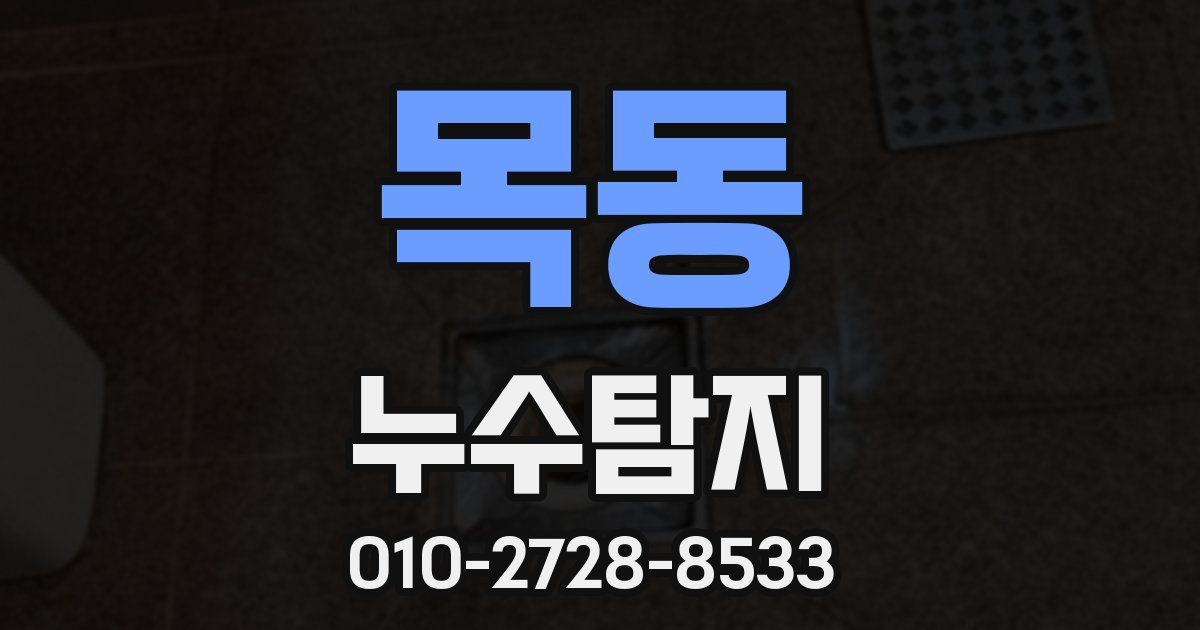 목동 누수공사