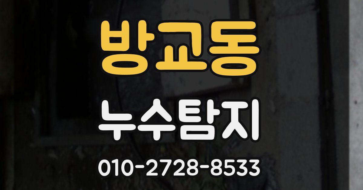 방교동 누수공사