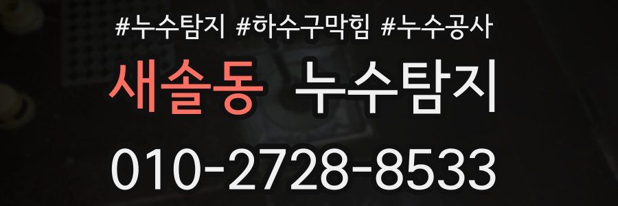 새솔동 누수탐지업체