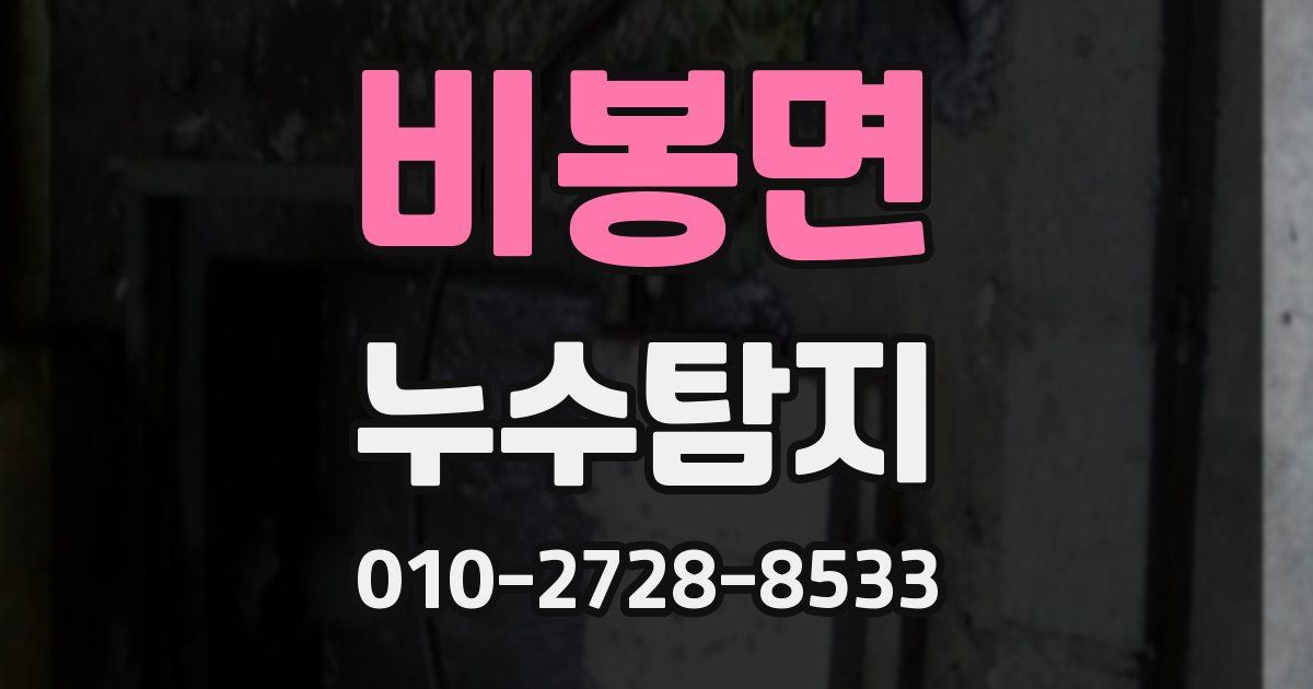 비봉면 누수공사