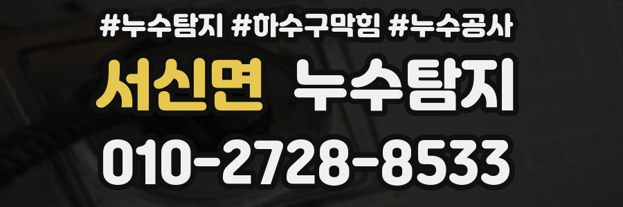 서신면 누수탐지업체