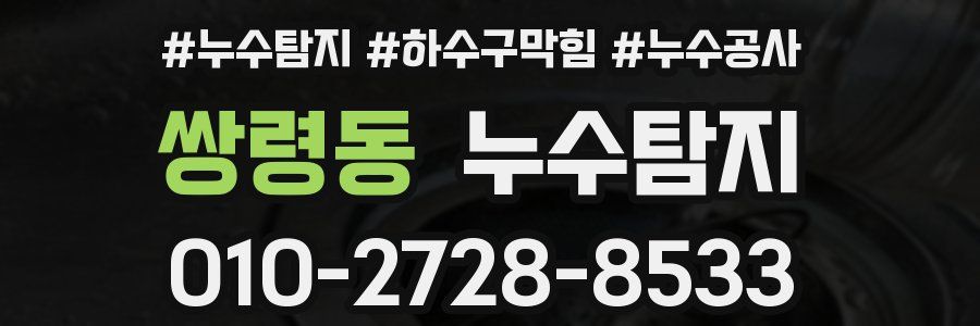 쌍령동 누수탐지업체