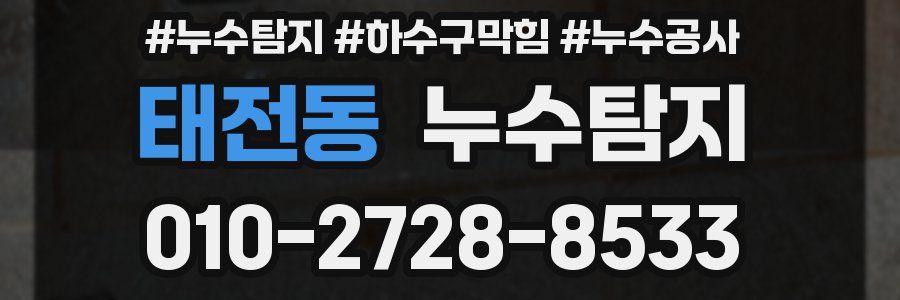태전동 누수탐지업체