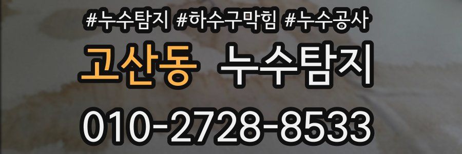 고산동 누수탐지업체