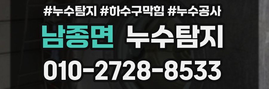 남종면 누수탐지업체