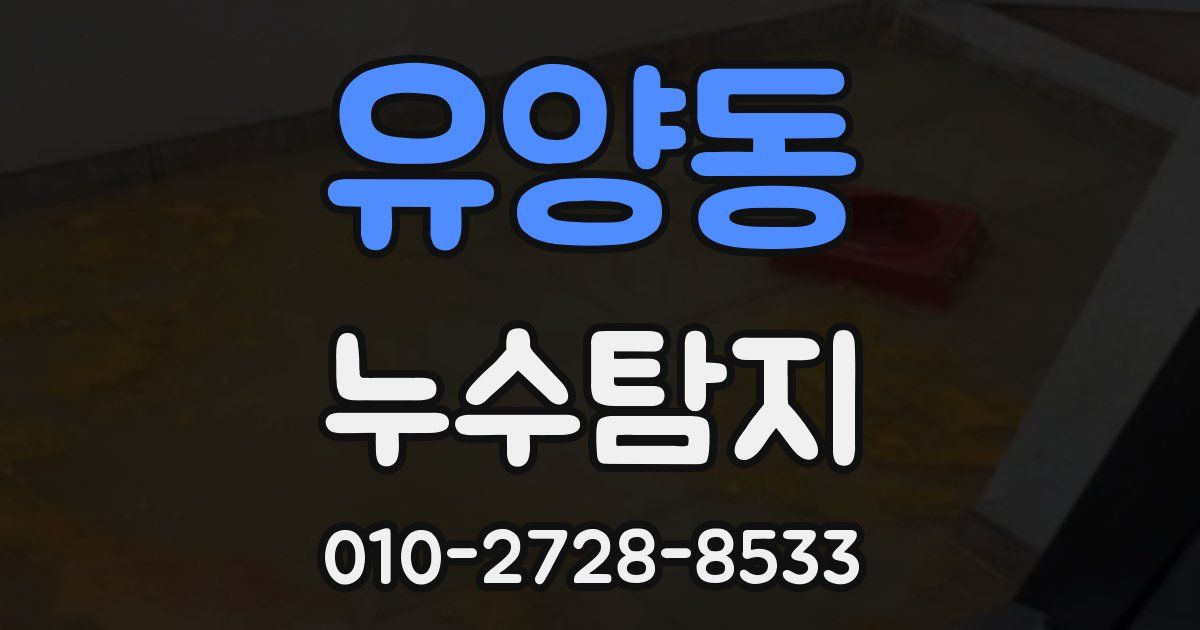 유양동 누수공사