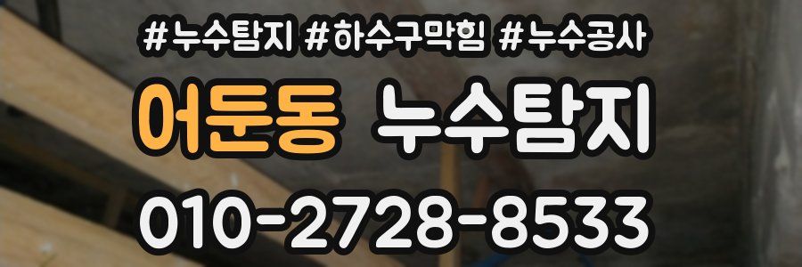 어둔동 누수탐지업체