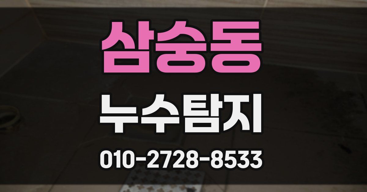 삼숭동 누수공사