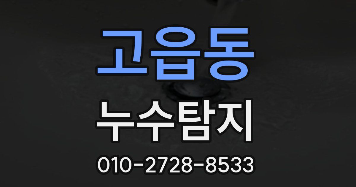 고읍동 누수공사