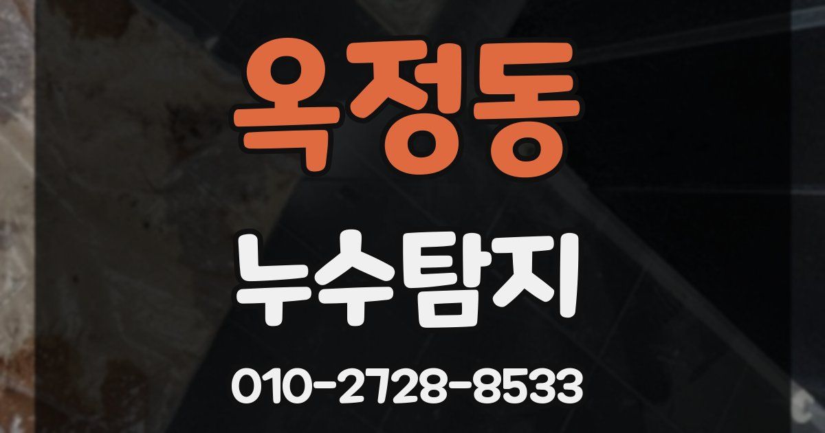 옥정동 누수공사
