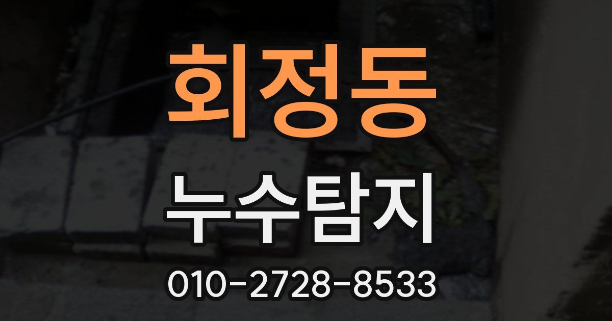 회정동 누수공사