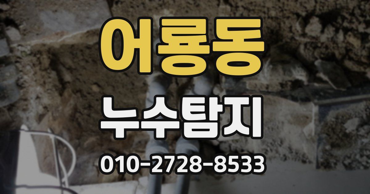 어룡동 누수공사