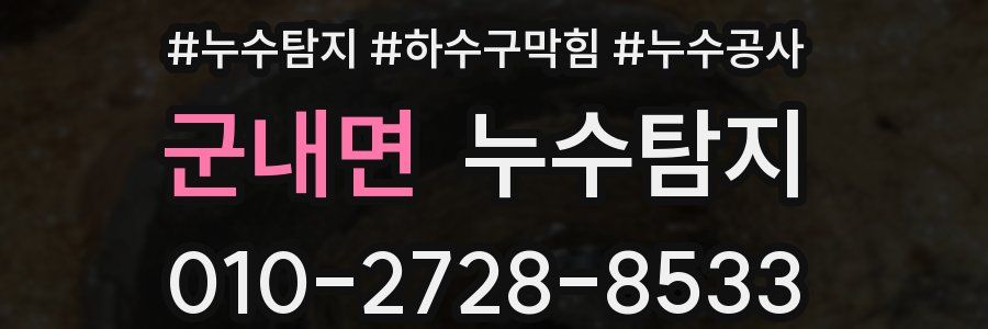 군내면 누수탐지업체