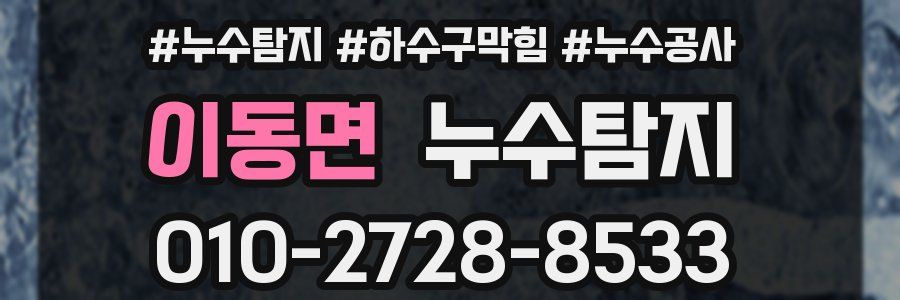 이동면 누수탐지업체