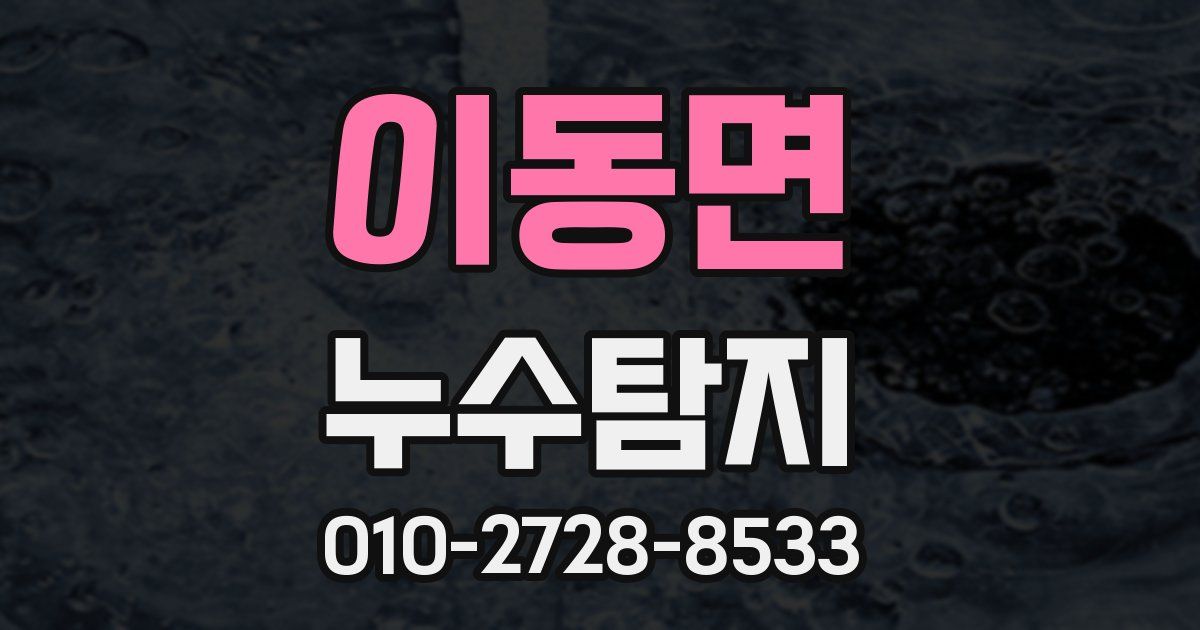 이동면 누수공사