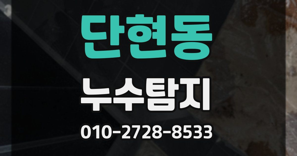 단현동 누수공사