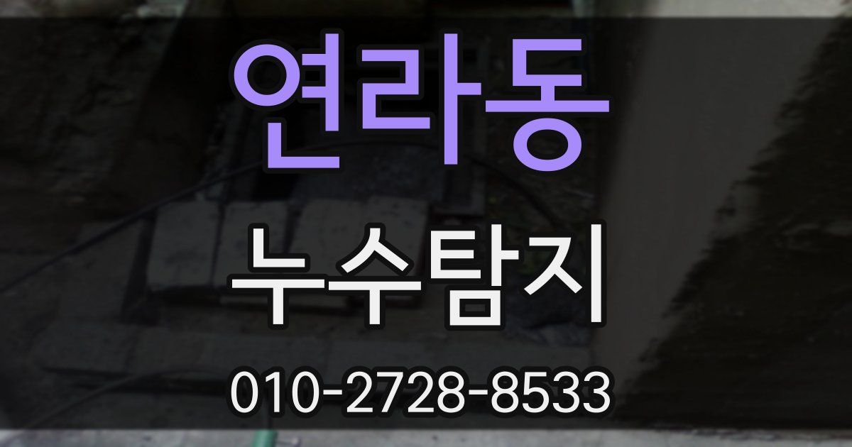 연라동 누수공사