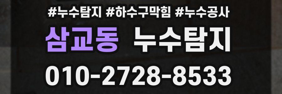 삼교동 누수탐지업체