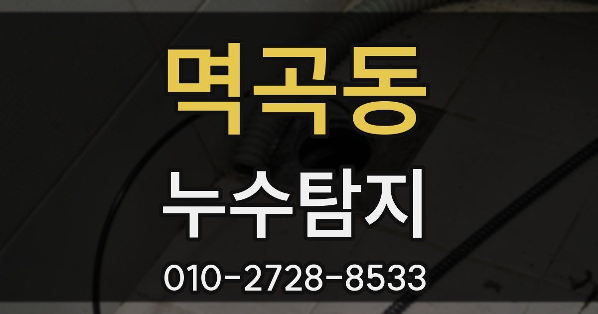 멱곡동 누수공사