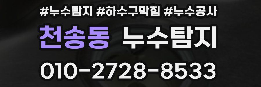 천송동 누수탐지업체