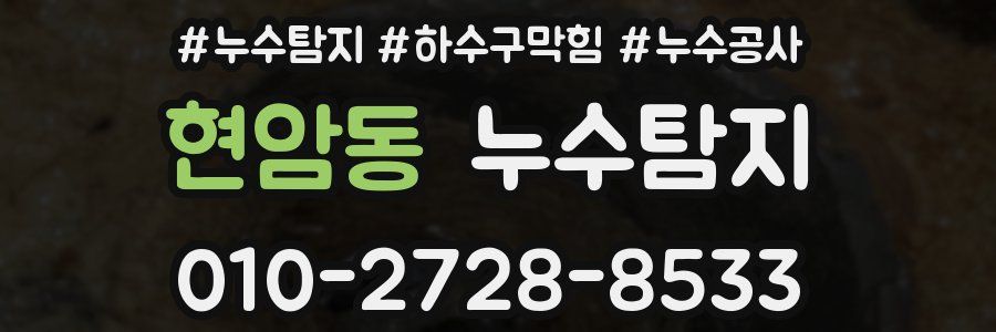 현암동 누수탐지업체