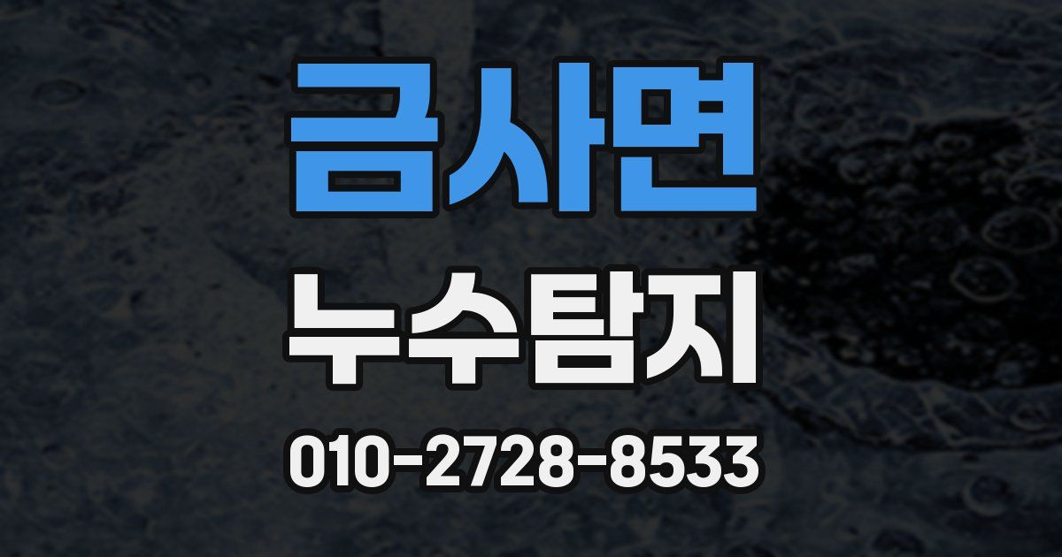 금사면 누수공사