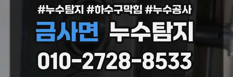 금사면 누수탐지업체