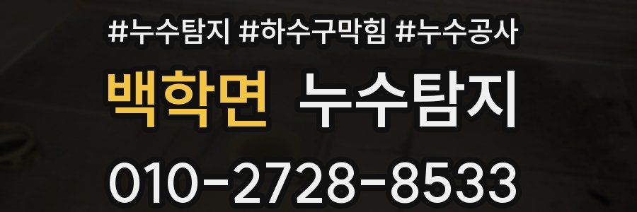 백학면 누수탐지업체