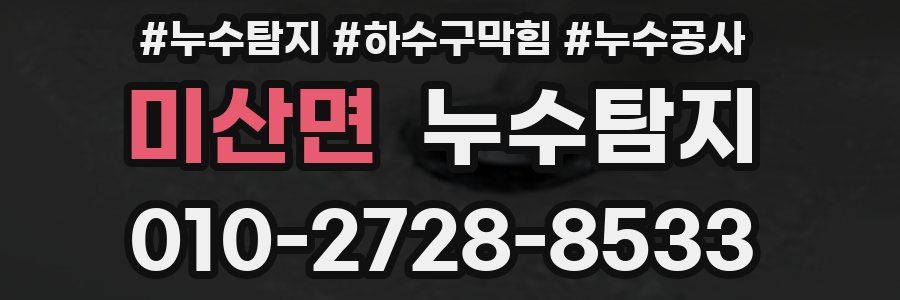 미산면 누수탐지업체