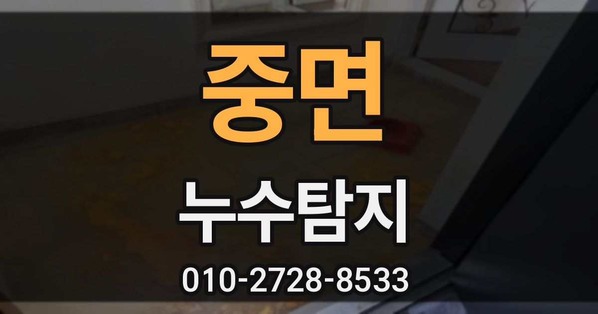 중면 누수공사