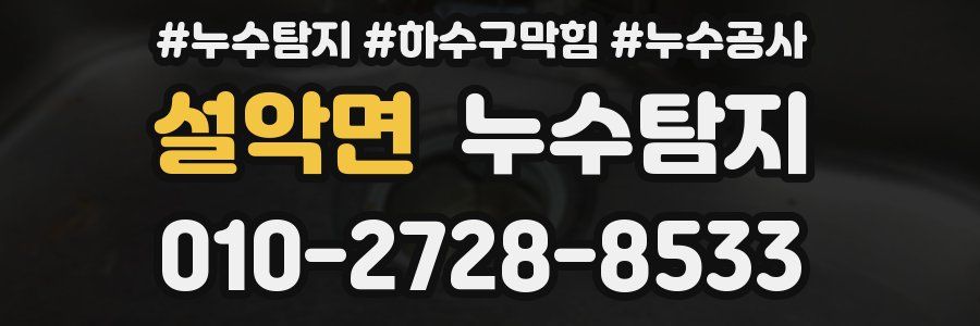 설악면 누수탐지업체