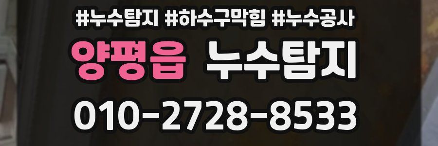 양평읍 누수탐지업체