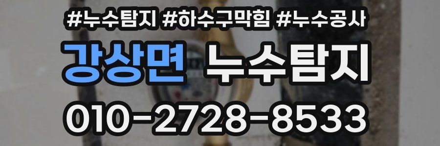강상면 누수탐지업체