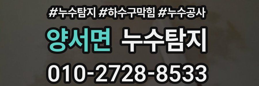양서면 누수탐지업체
