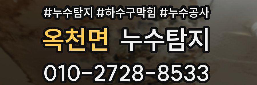옥천면 누수탐지업체