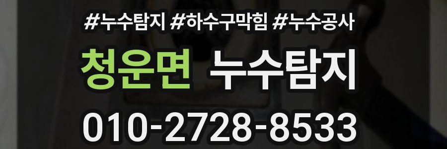 청운면 누수탐지업체
